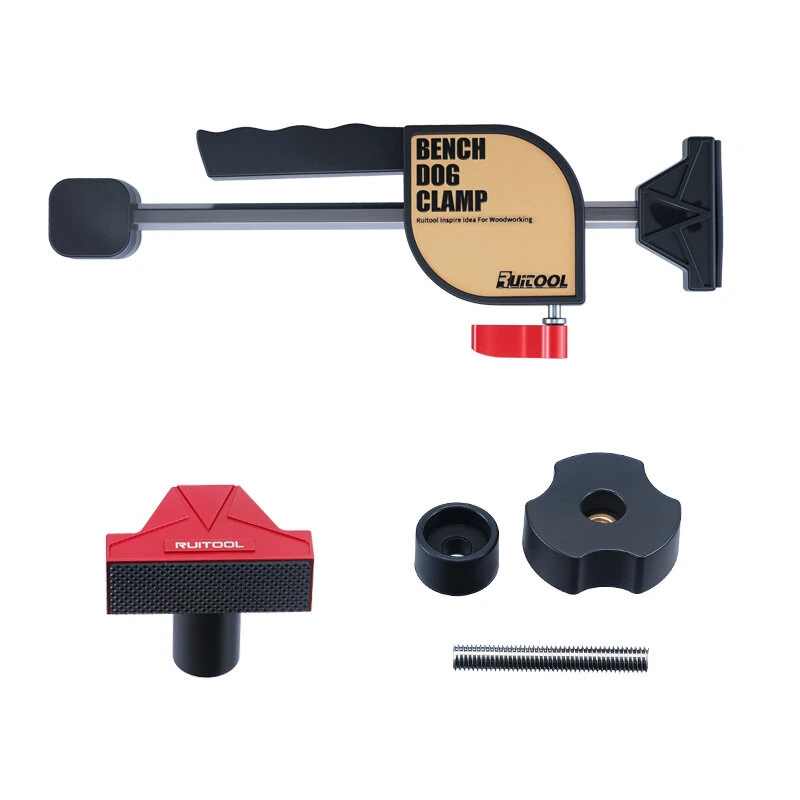RUITOOL 19mm MFT Workbench Clamps Set - 2 Clamps & 2 Bench Dogs for 3/4 Inch Dog Holes - Image 3