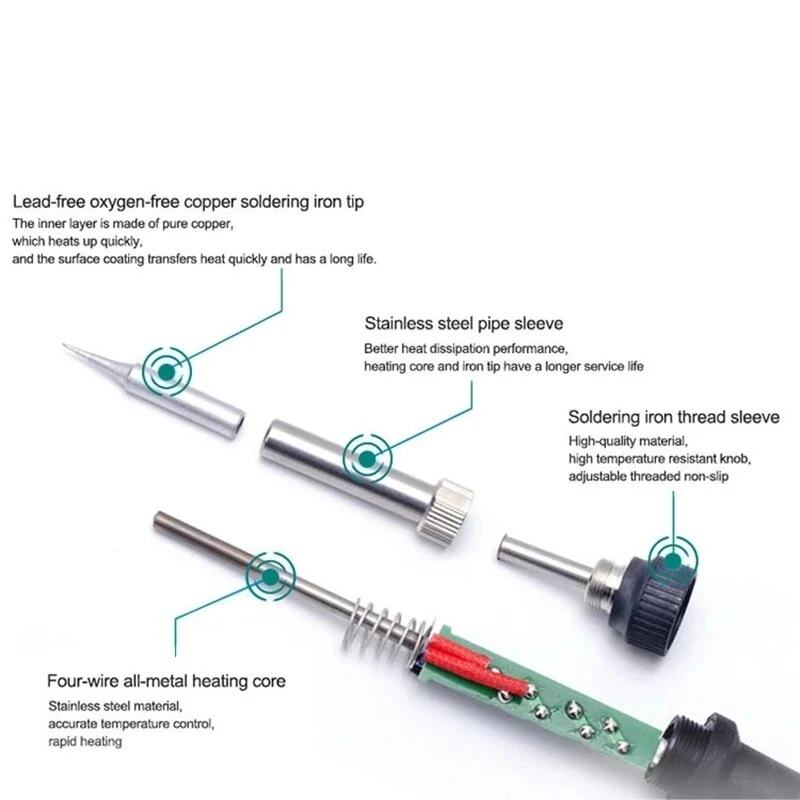 QUICK 8586D+ 2-in-1 Hot Air Gun & Soldering Station | LCD Digital Display - Image 5