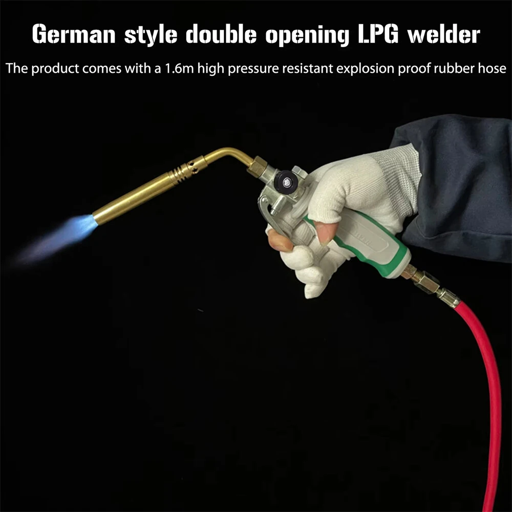 Germany Style Double Switch Welding Torch - Oxygen-Free Refrigeration & Gas Soldering Gun with 1.6m Hose - Image 4