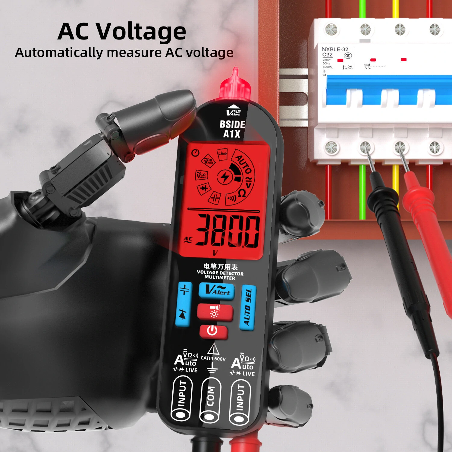 BSIDE A1X Digital Multimeter | USB Charging & Voltage Detection | Auto Ranging - Image 3