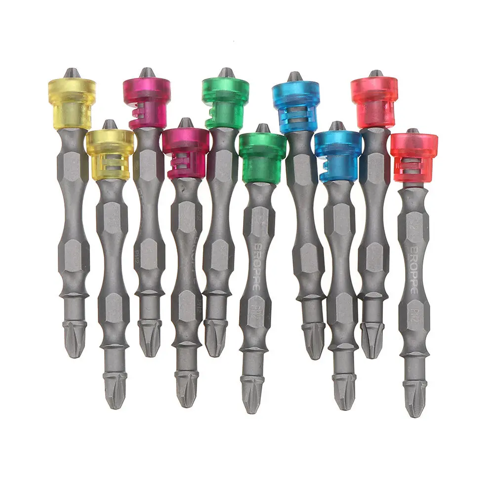 BROPPE 10pcs Double Head Magnetic Screwdriver Bit Set | PH2 Phillips | 65mm - Image 3