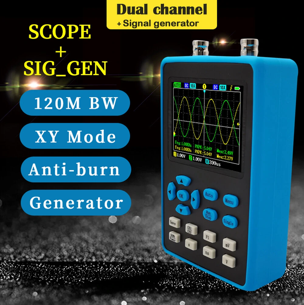 DSO2512G 2.8 120M Digital Oscilloscope | Dual Channel & Signal Generator | 500GS/s - Image 4