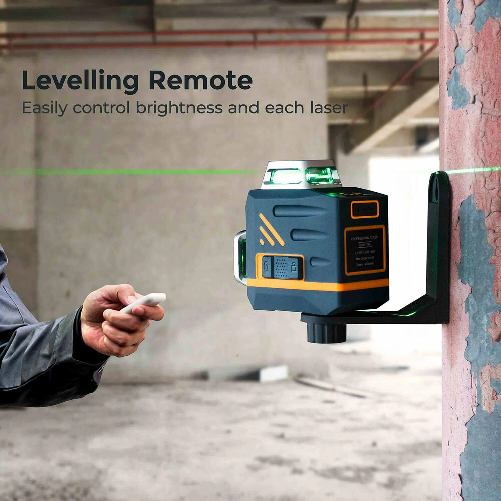 CIGMAN CM-701 Self Leveling Line Laser Level - 3x360° Cross Line - Rechargeable with Remote & Bracket - Image 2