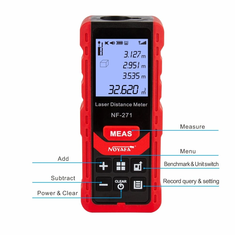 NOYAFA NF-271 Laser Distance Meter 40M | Digital Tape Measure Rangefinder Tool - Image 5