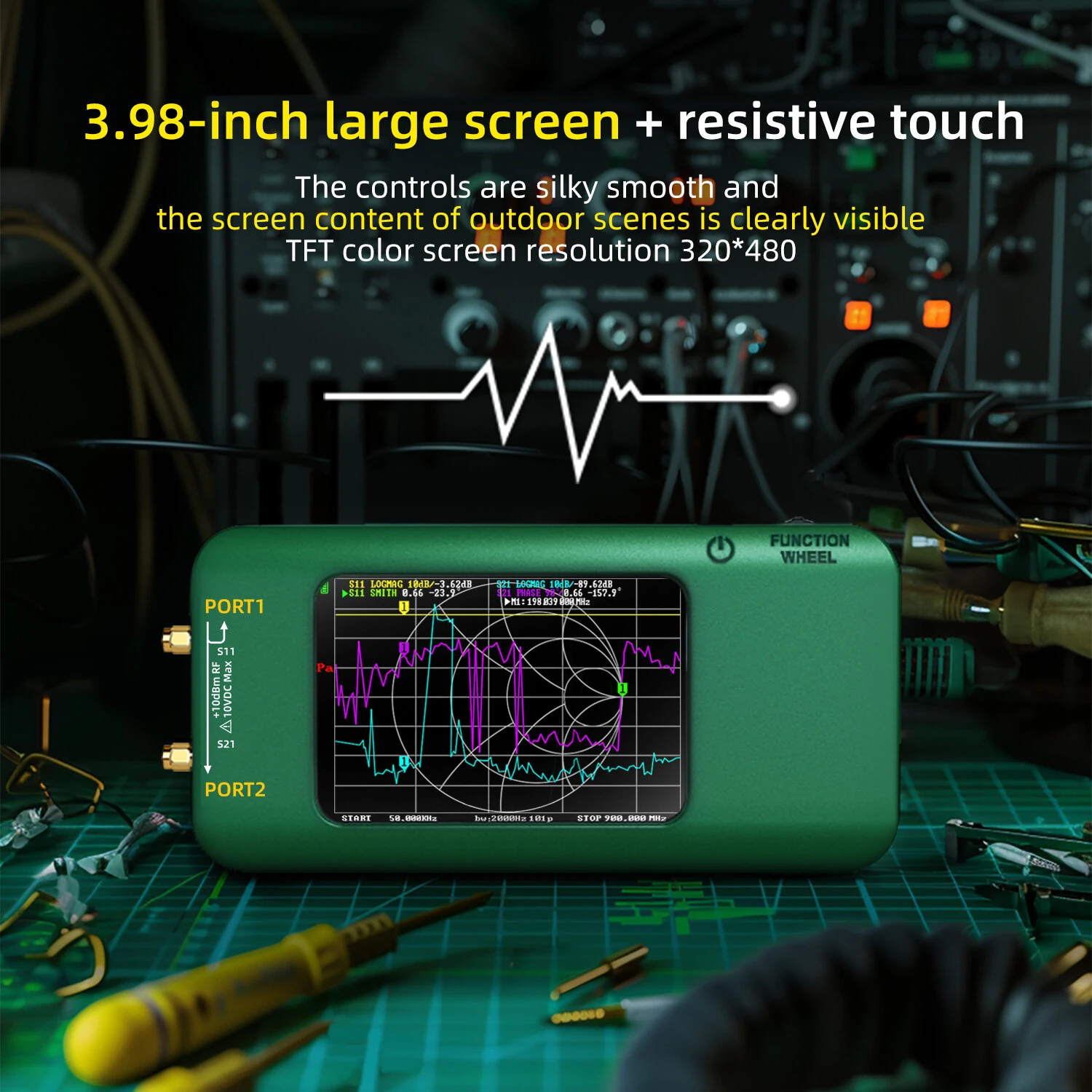 BSIDE P5 Vector Network Analyzer | 10kHz-15GHz, 3.98 Display, Calibration Kit - Image 2