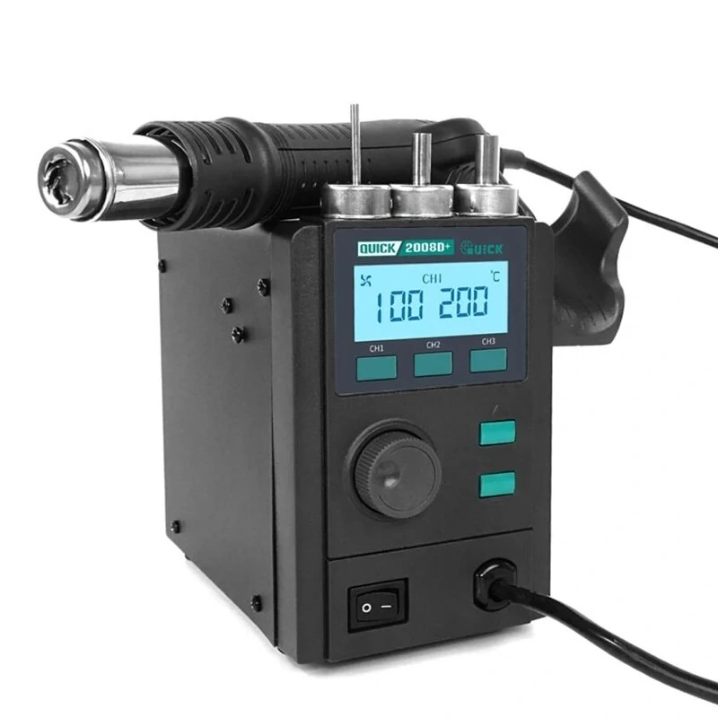 QUICK 2008D+ Lead-free Hot Air Desoldering Station | LCD Display | Repair Tool - Image 2