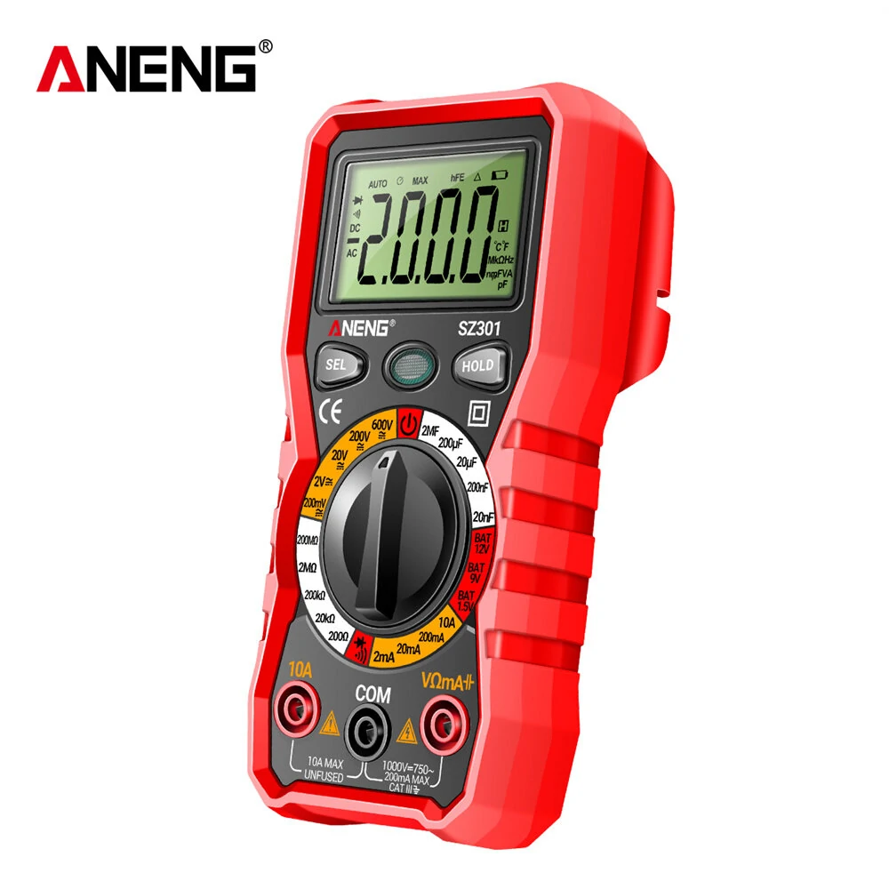 ANENG SZ301 Digital Multimeter | AC/DC Voltage Current Tester | Measures Resistance Capacitance - Image 4
