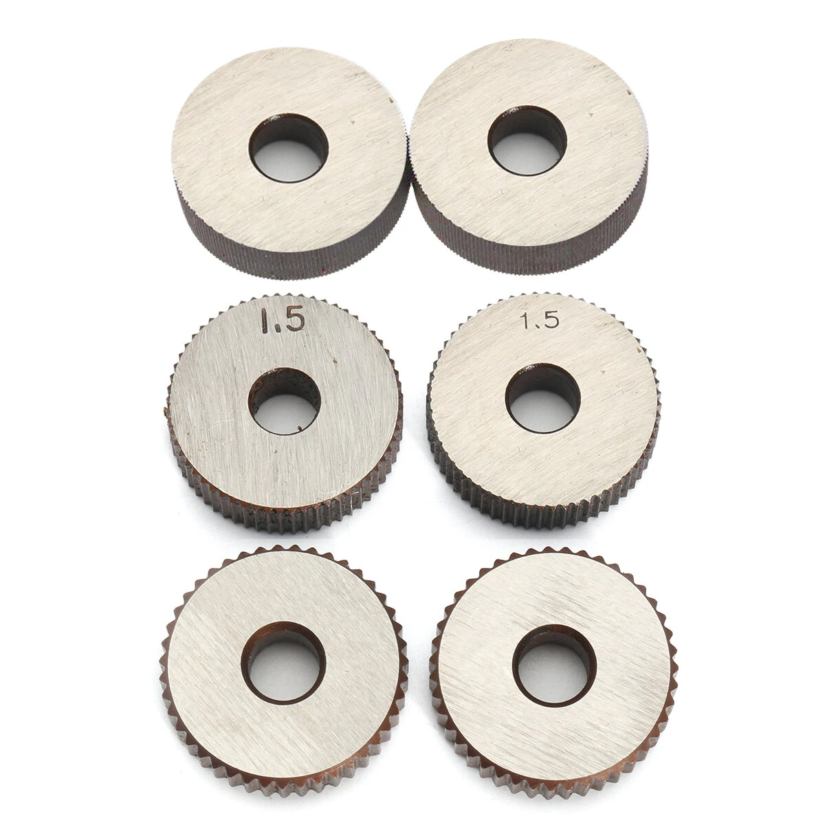 7pcs Knurling Tool Set - 0.5/1.5/2mm Pitch Single Straight Wheel | Drill Attachment - Image 3