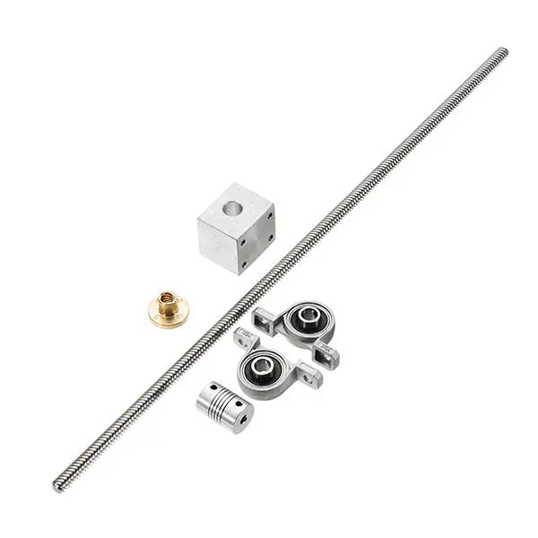 Machifit T8 500mm Lead Screw Set - with Nut Housing Bracket & Coupling for CNC - Image 4