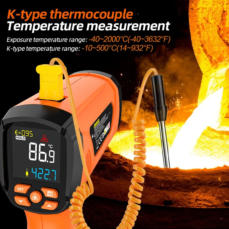 Industrial Infrared Thermometer IR05 Series - Broad Temp Range, Quick Response, VA Screen - Image 3