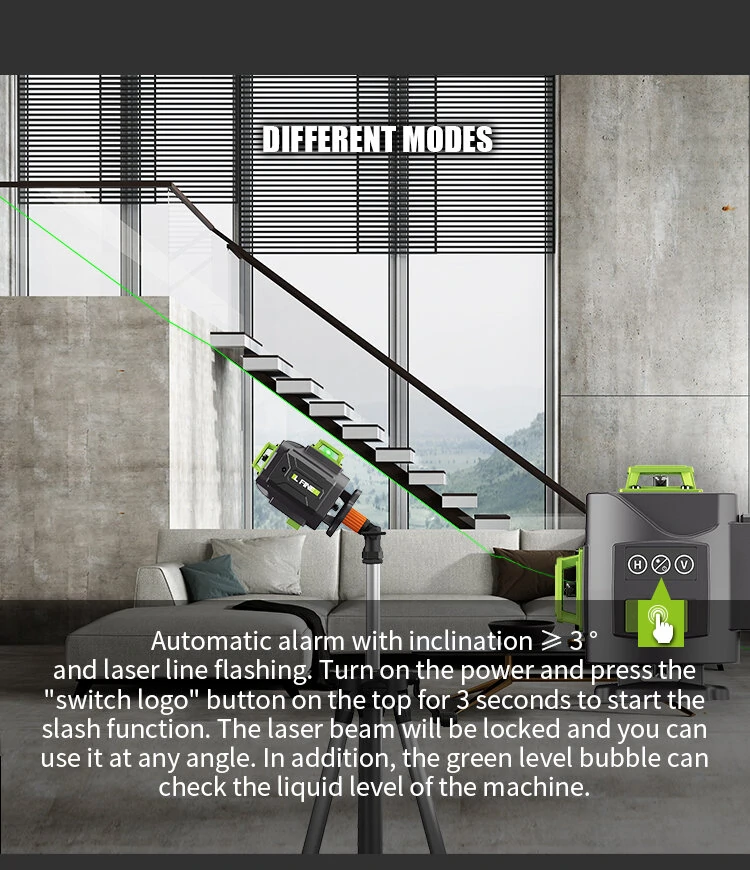 LFINE 4D 16-Line Green Laser Level | Self-Leveling ±1mm/7m | 30M Range - Image 5