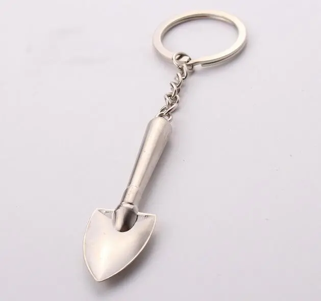 Mini Metal Shovel Keychain Tool - Silver Keyring for EDC & Work | 1PC - Image 3