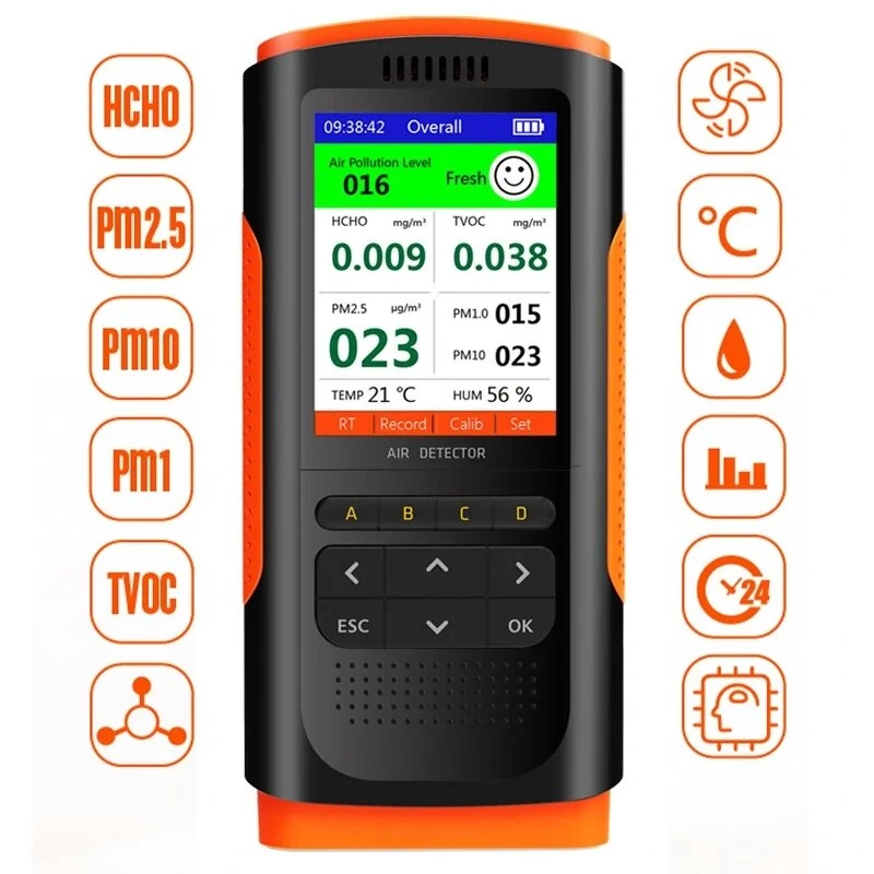 LCD Portable Formaldehyde Tester - Air Quality Monitor for Indoor Pollution & Dust - Image 2