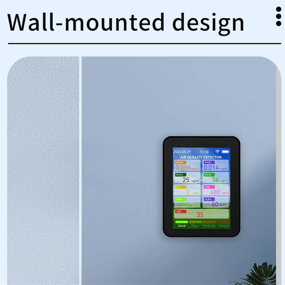 Tuya WiFi Air Quality Monitor - 14-in-1 Sensor for CO2 HCHO PM2.5 | Portable - Image 4