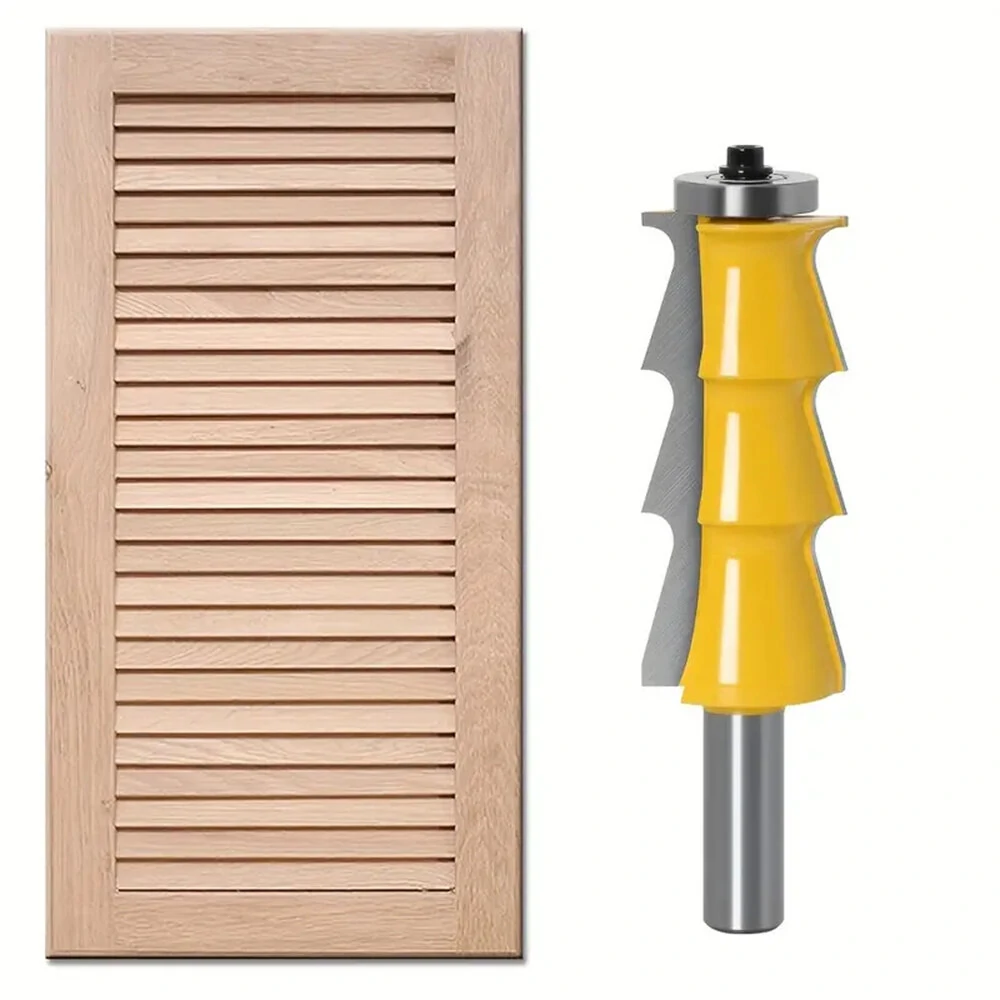 LAVIE 12mm 1/2 Shank Louver Shutter Router Bit | Carbide CNC Woodworking Cutter with Bearing - Image 3