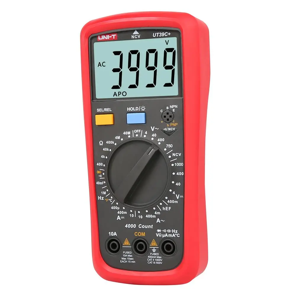 UNI-T UT39C+ Digital Multimeter | AC DC Voltage Tester | Capacitance Temp Hz - Image 3