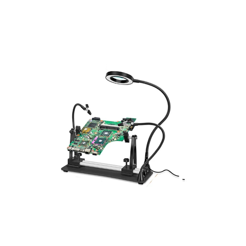 NEWACALOX 3X LED Magnifier - Magnetic PCB Soldering Fixture with 360 Rotation & Flexible Arm - Image 5