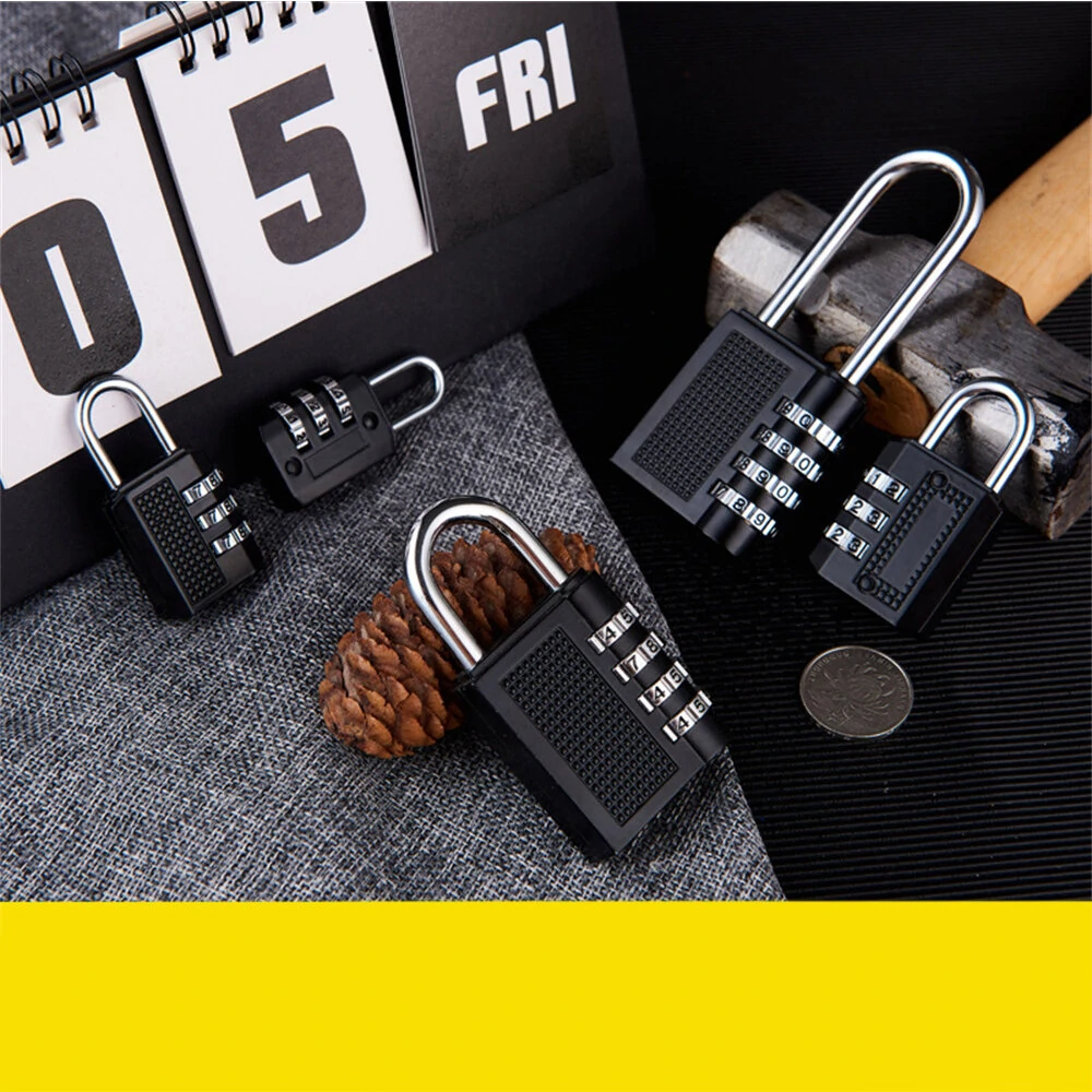 Zinc Alloy Miniature Combination Lock | 53x25x10mm Black Luggage Pouch Lock - Image 5