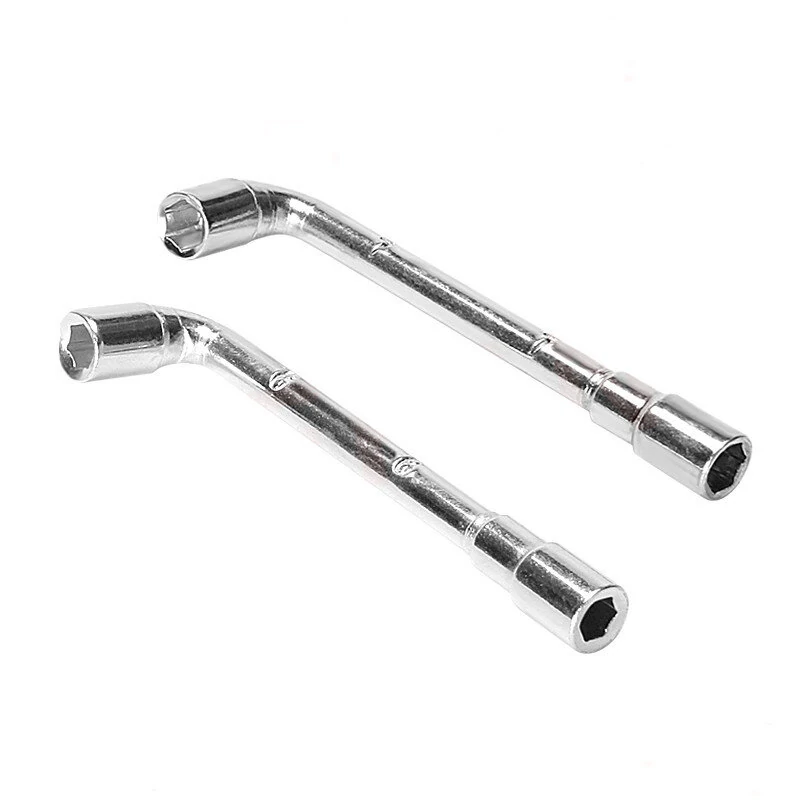 E3D/MK8 Nozzle Socket Wrench - Chrome Plated L-Shape Mini Pipe Wrench - Image 2