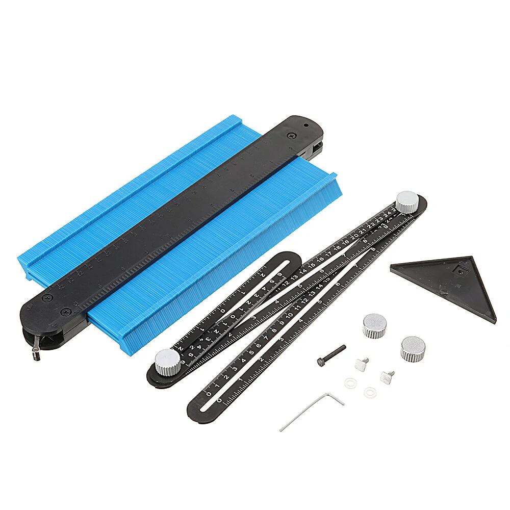 DANIU 0-250MM ABS Contour Gauge | 3X25CM Three-fold Ruler & Triangle Positioner - Image 5