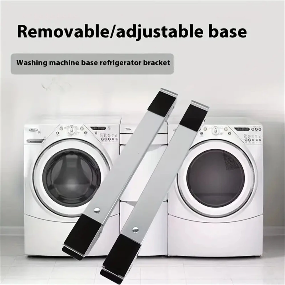 Adjustable Appliance Base - 45-70cm Length, 300KG Capacity, 24 Wheels | Black/Silver - Image 3