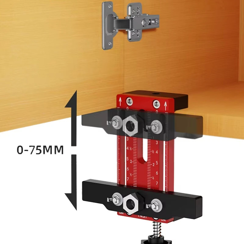 Upgrade Cabinet Door Mounting Jig - Aluminum Alloy Drill Locator for Framed & Frameless Cabinets | 10-85mm Thickness - Image 5