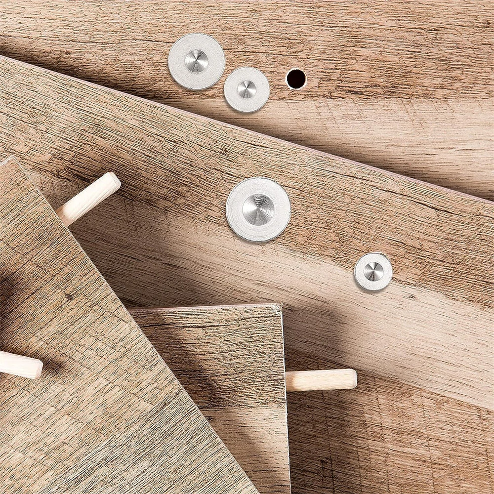 Alloy Steel Dowel & Tenon Center Plugs | 1/4 Inch | 20-Piece Set for Woodworking - Image 2