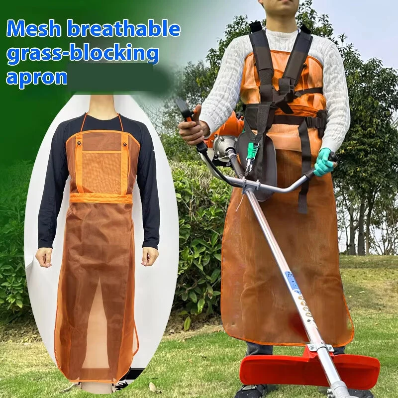 Breathable Mesh Mowing Apron - Full Body Safety Protection | Adjustable with Pocket - Image 2