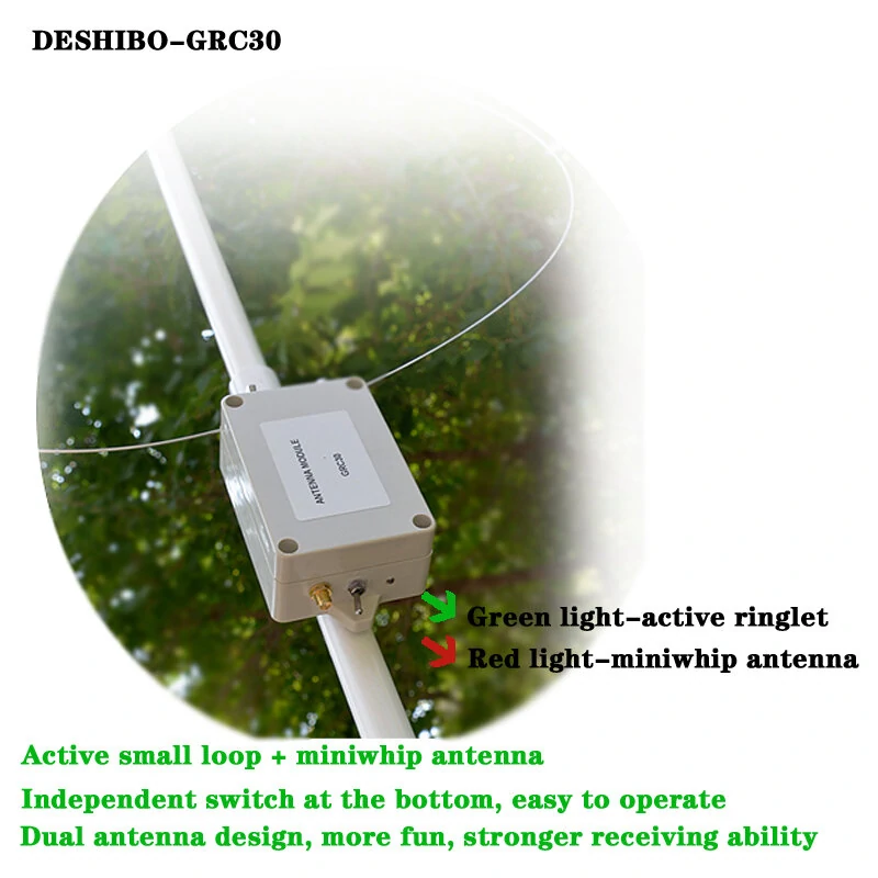 GRC30 Active Loop Antenna + Miniwhip | 0.1-180MHz 2-in-1 Performance Antenna - Image 3