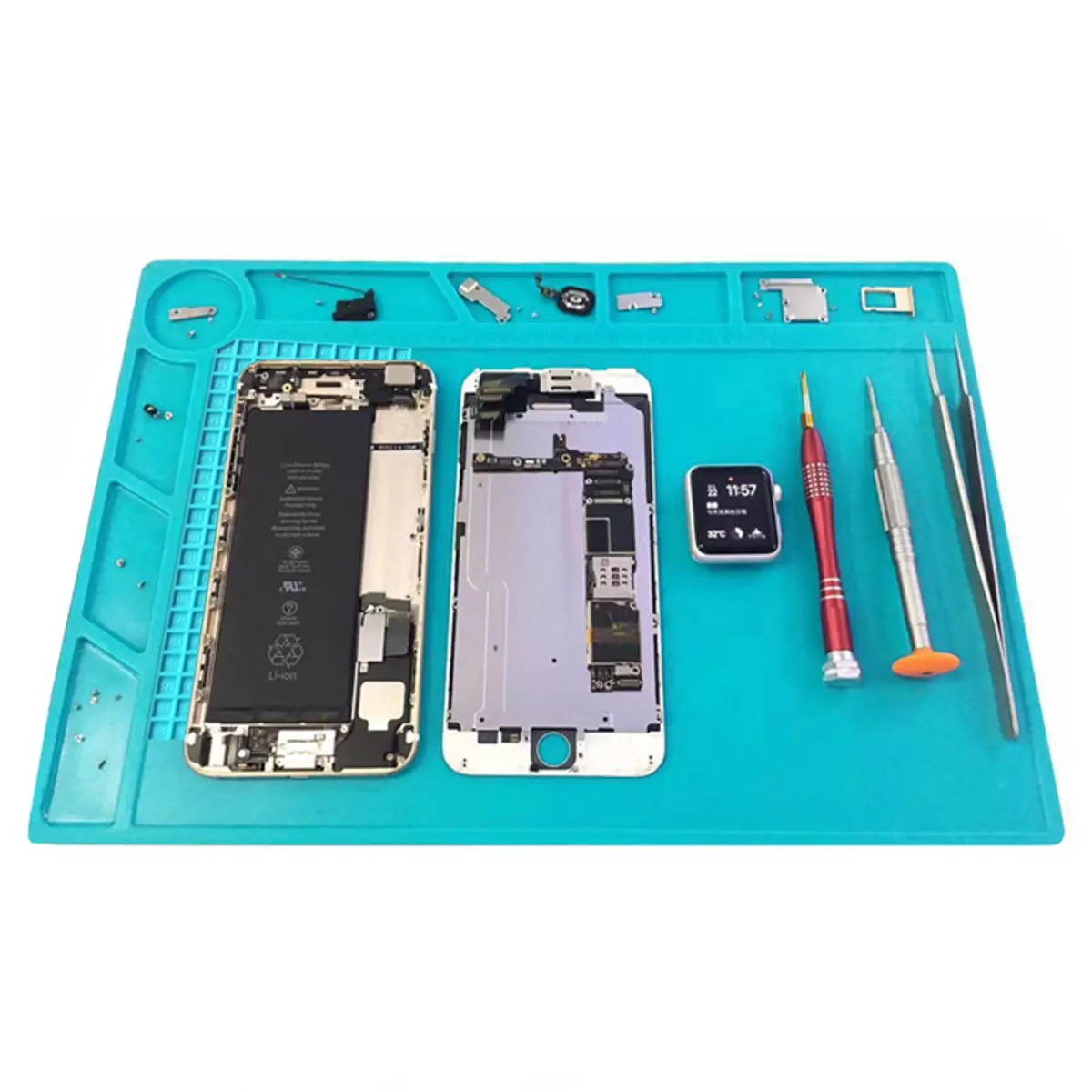 Heat Insulation Silicone Repair Mat - 35x25cm Soldering & Maintenance Platform - Image 2