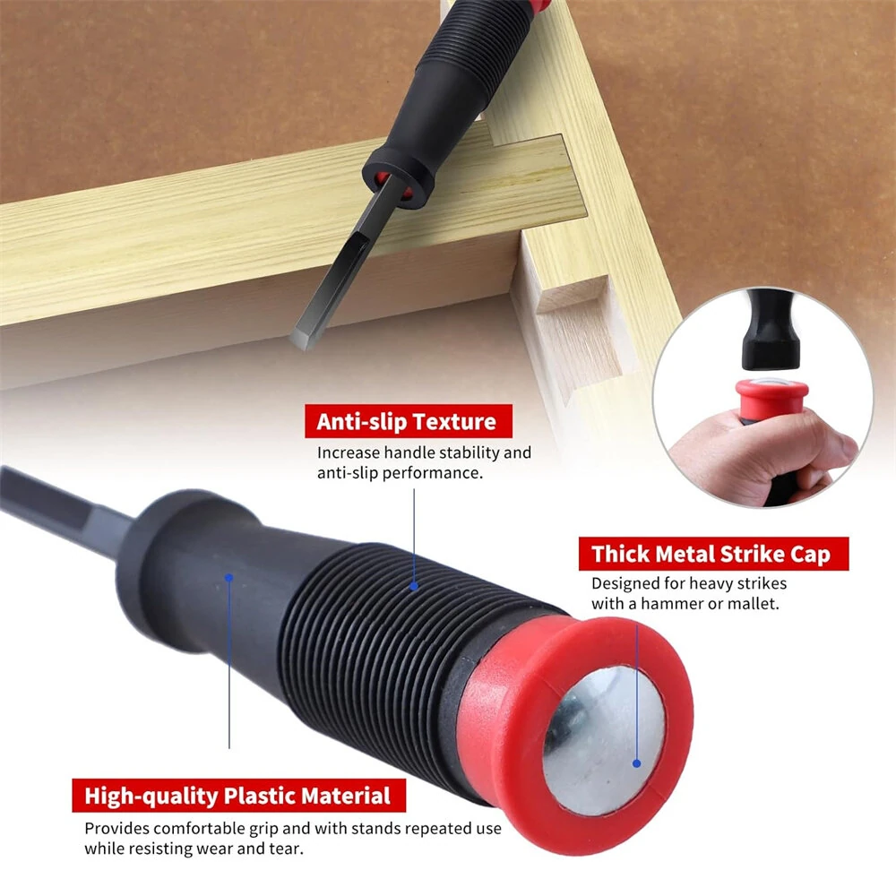 90 Degree Right Angle Corner Chisel - High Carbon Steel Blade 2.76 Inch Depth for Door Installation & Woodworking - Image 4