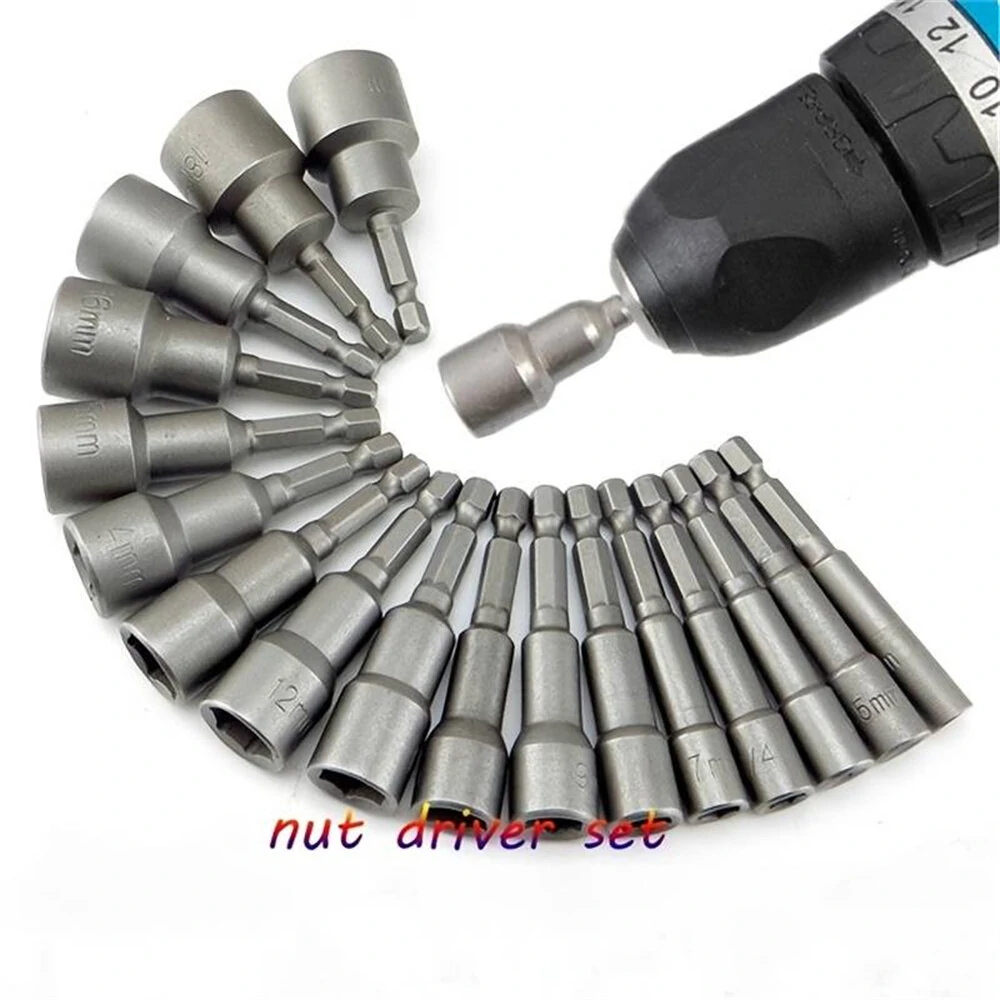 14 Piece Socket Set - Hex Screwdriver Bits for Electric & Pneumatic Tools - Image 2
