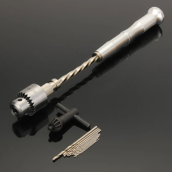 Mini Hand Drill Semi-Automatic | 0.3-4.0mm Chuck with 10 Twist Drills & Reamer - Image 4