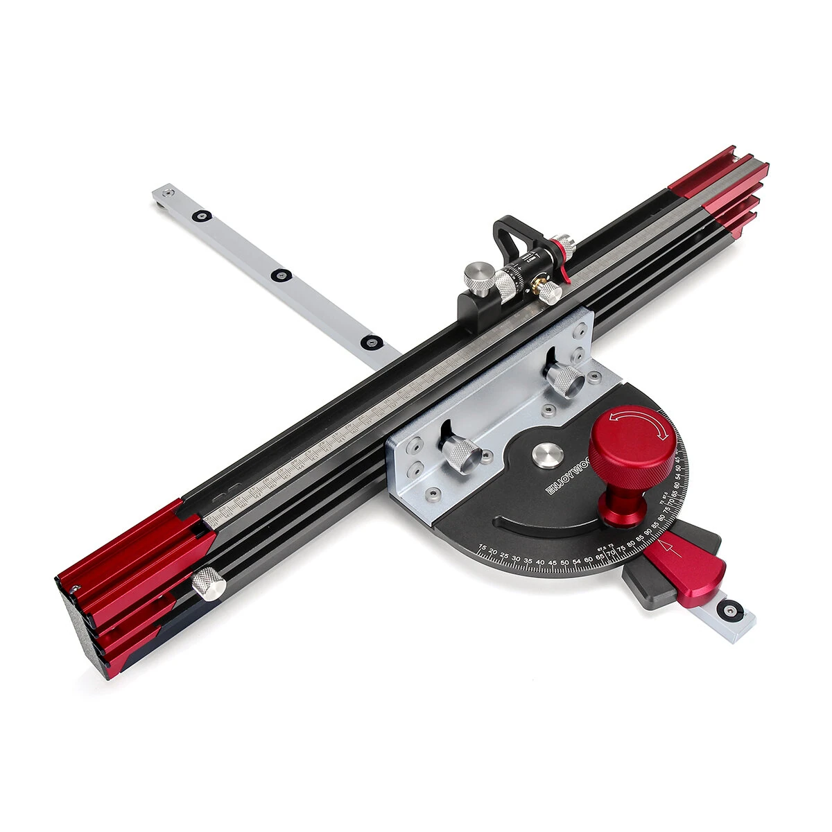 ENJOYWOOD Precision Table Saw Miter Gauge | 890mm Extendable Fence & 27 Angle Stops - Image 2