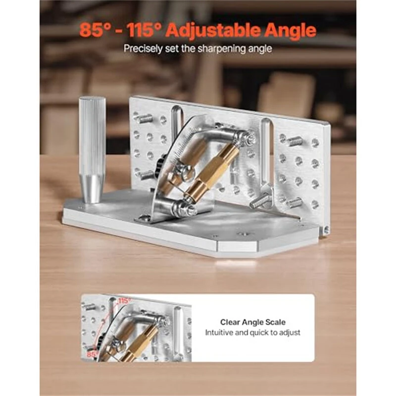 Belt Grinder Knife Jig - Adjustable 85-115 Degree Aluminum Sharpening Guide - Image 2