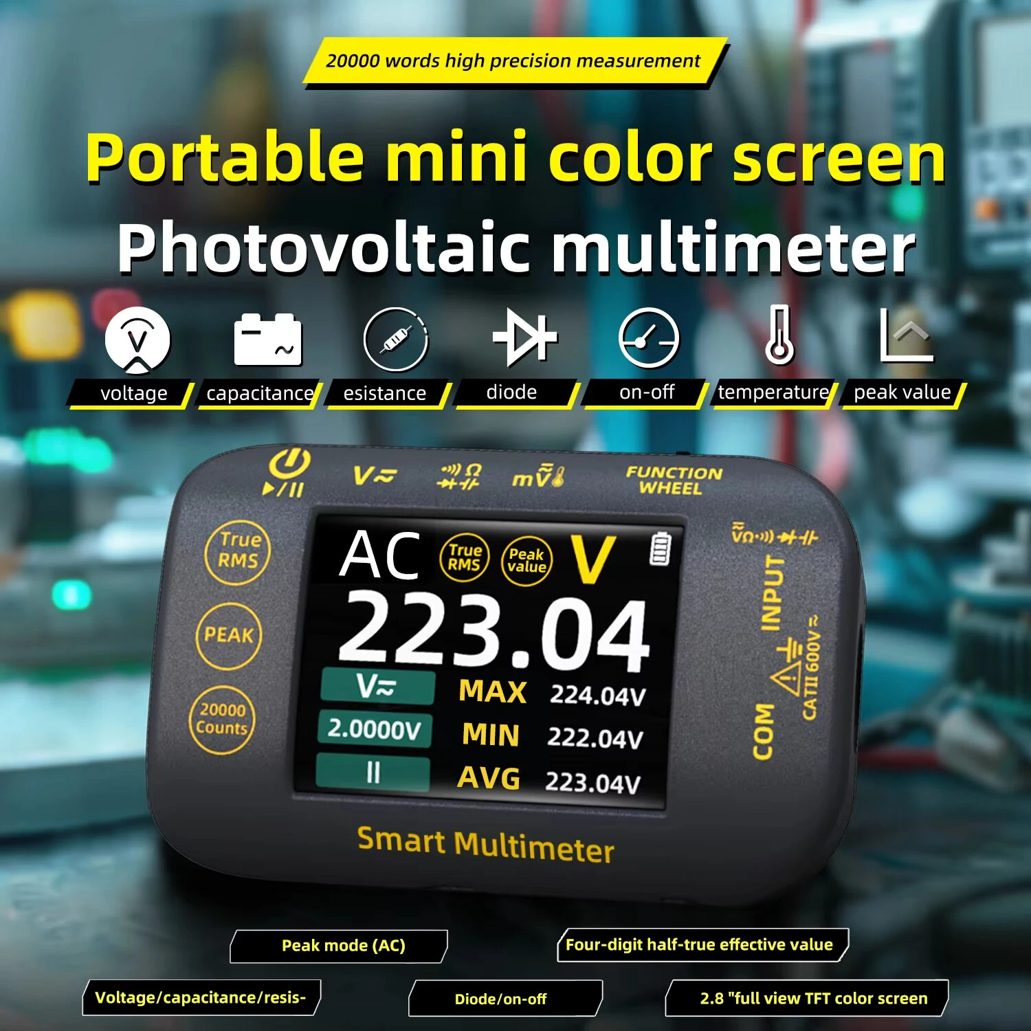 BSIDE S450 Digital Multimeter | 20000 Counts, Waveform Recording & Temp Test - Image 3