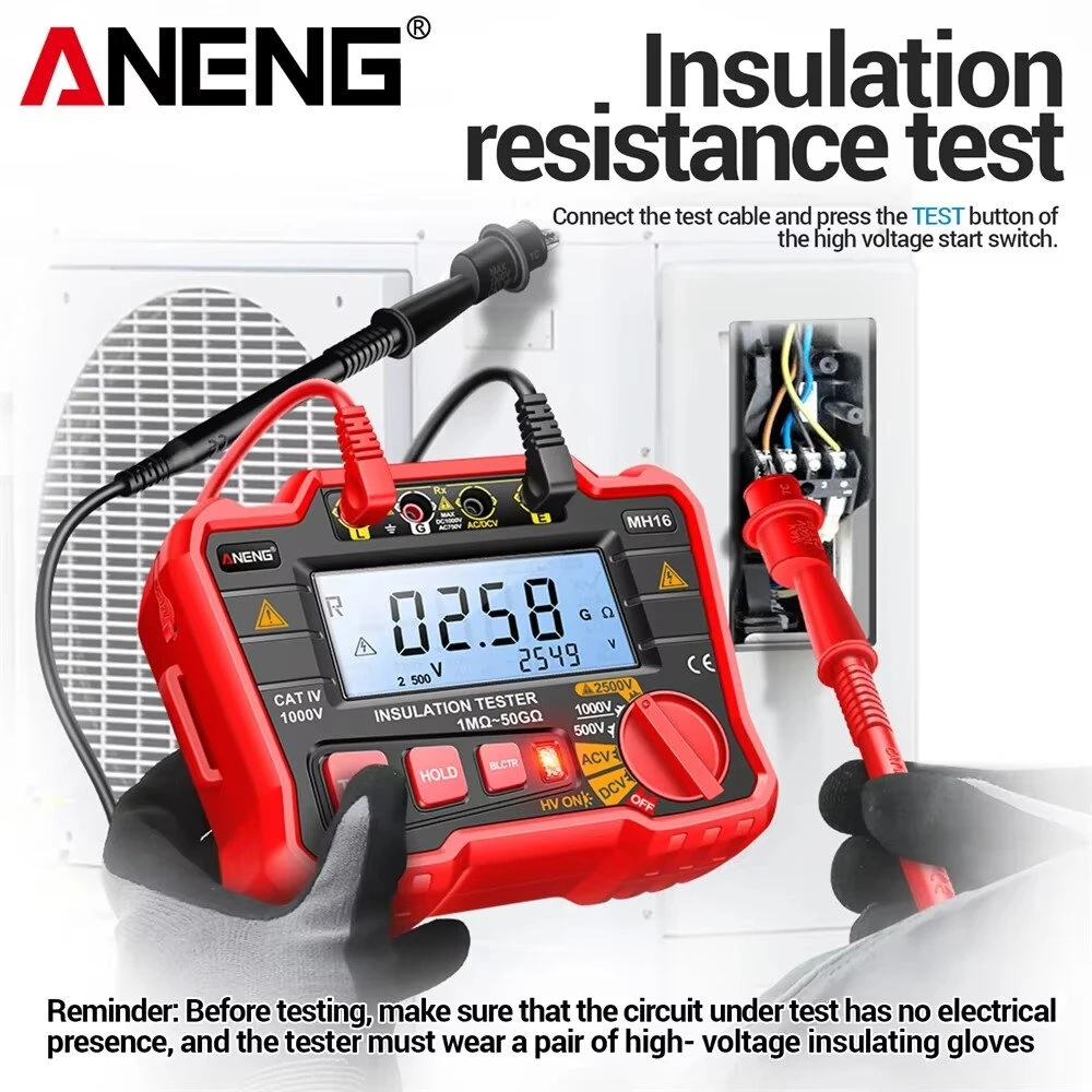 ANENG MH16 Digital Multimeter | 500V/1000V/2500V Insulation Tester - Image 3