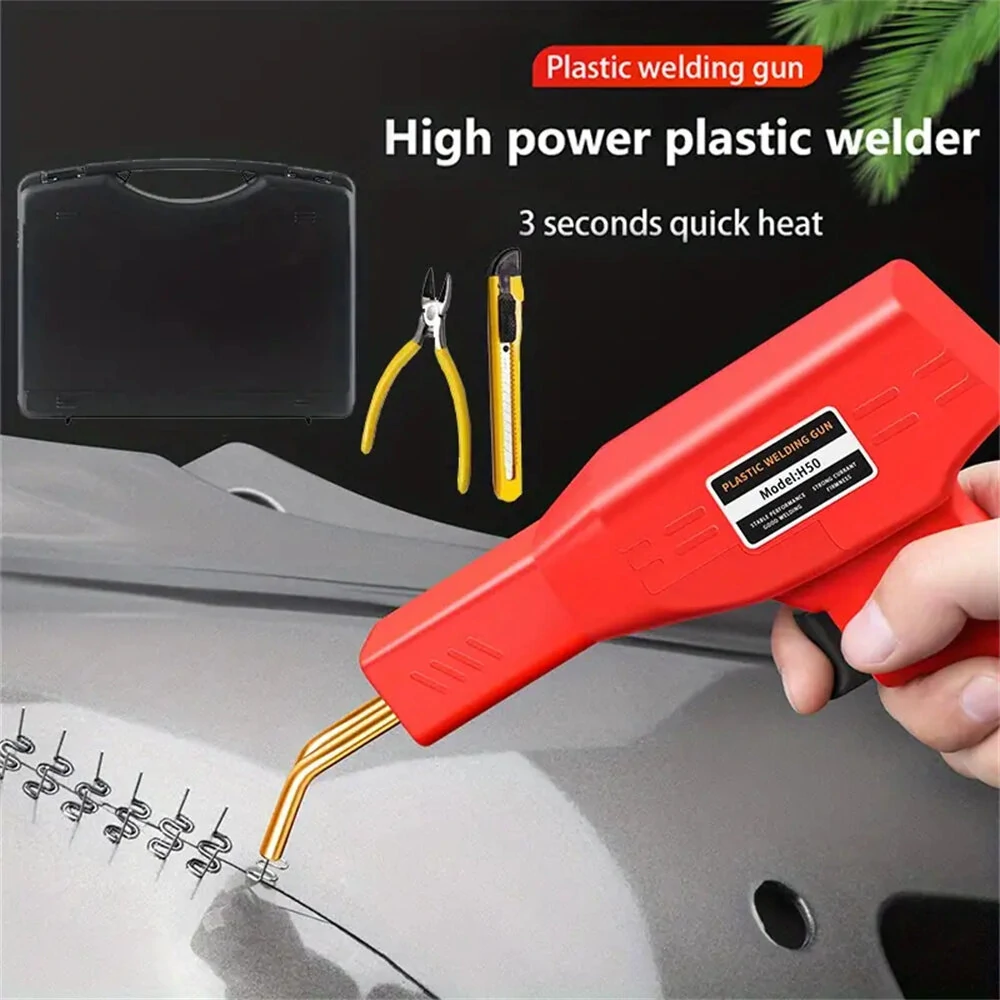 Red Portable Plastic Welding Machine - EU Plug | Quick Operation & Overheat Protection for Car Bumper & PVC Repair - Image 2