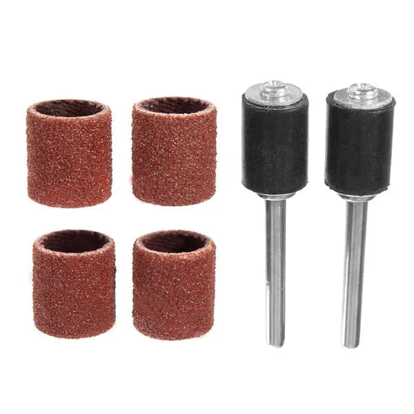 Dremel 52pc Sanding Drum Sleeves 80-120 Grit 2 Mandrels Abrasive Tool - Image 5