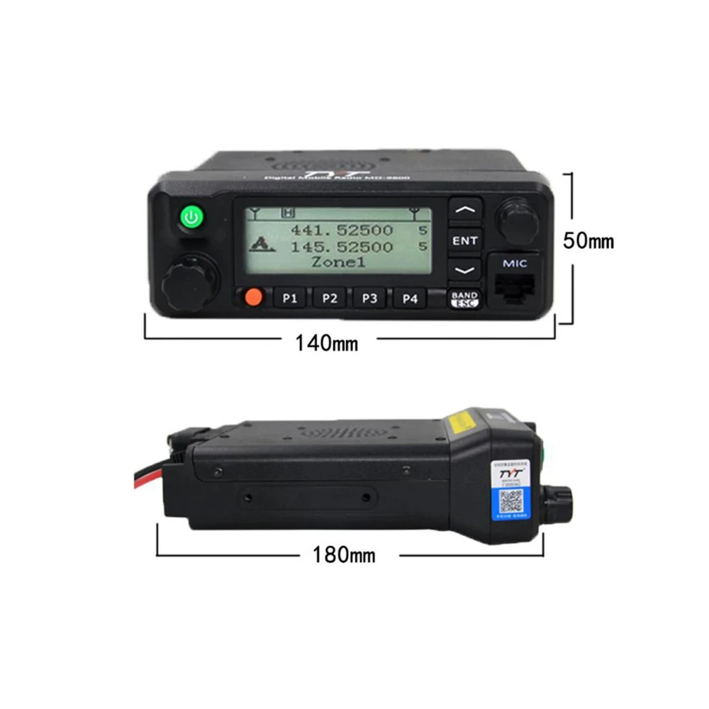 TYT MD-9600 DMR Mobile Radio - Dual Band VHF UHF 50W GPS 1000 Channels - Image 2