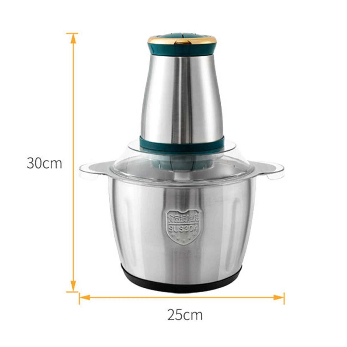 220V Electric Meat Grinder - 3L Stainless Steel Food Chopper & Vegetable Shredder - Image 3