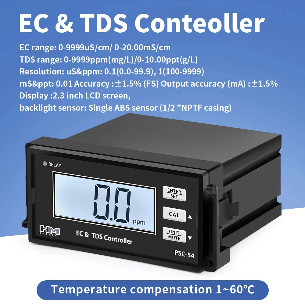 PSC-50 EC TDS Controller | Industrial Water Treatment System | LCD Alarm & Temp Compensation - Image 4