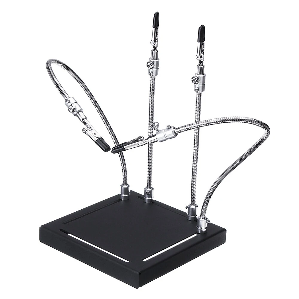 YP-001 Metal Base Soldering Station | 4 Flexible Arm PCB Fixture Helping Hands - Image 3