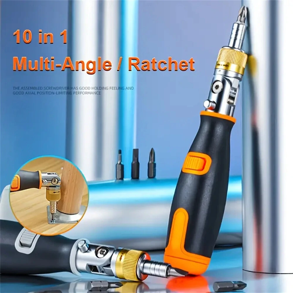 10-in-1 Hidden Blade Ratchet Screwdriver Set | Multi-Angle Multi-Function Kit - Image 2