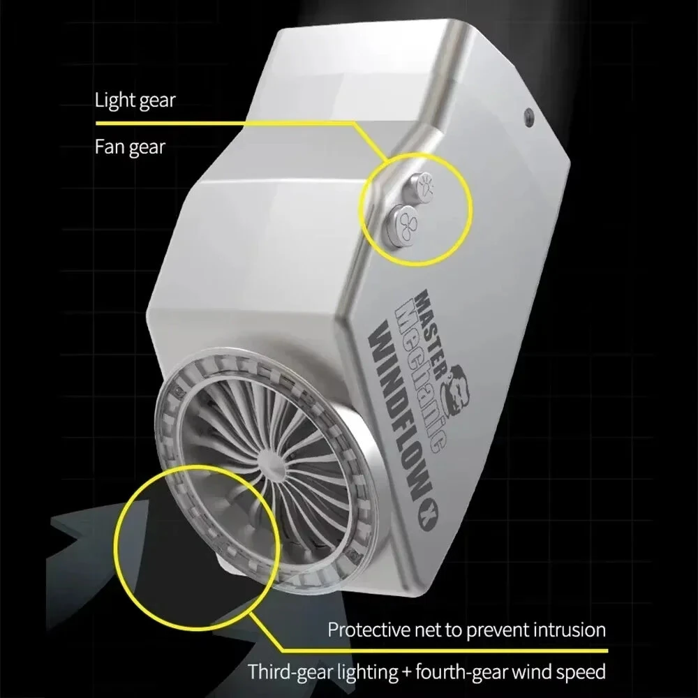 Mechanic WindFlow X Exhaust Fan with LED Light | 8000RPM Portable Fume Extractor for Welding PCB Repair - Image 5