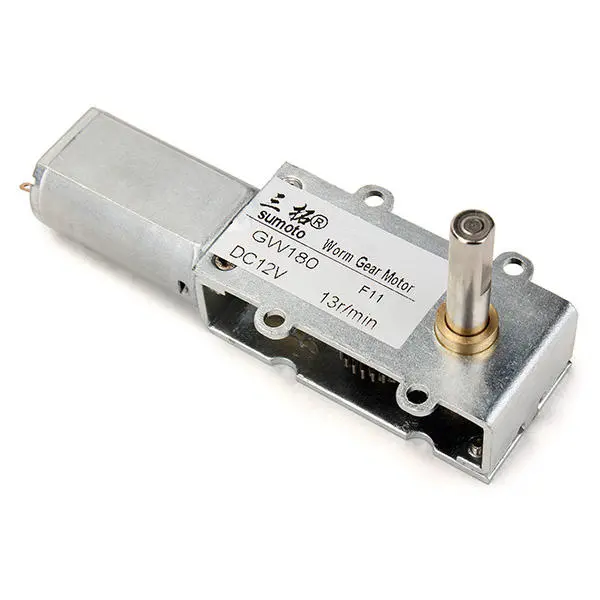GW180 High Torque Turbo Motor - 12V DC, 13 RPM Worm Gear Reducer - Image 2