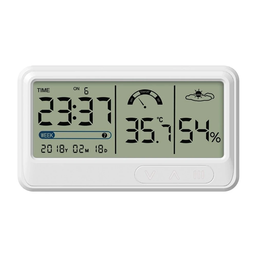 Digital Hygrometer Humidity Meter -10°F~60°F 10%~99%RH with Alarm Clock - Image 2