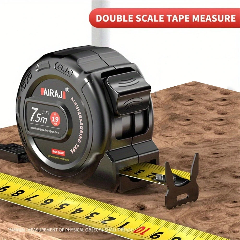 High Precision 7.5m-25mm Retractable Tape Measure | Stainless Steel with Dual Unit Reading - Image 2