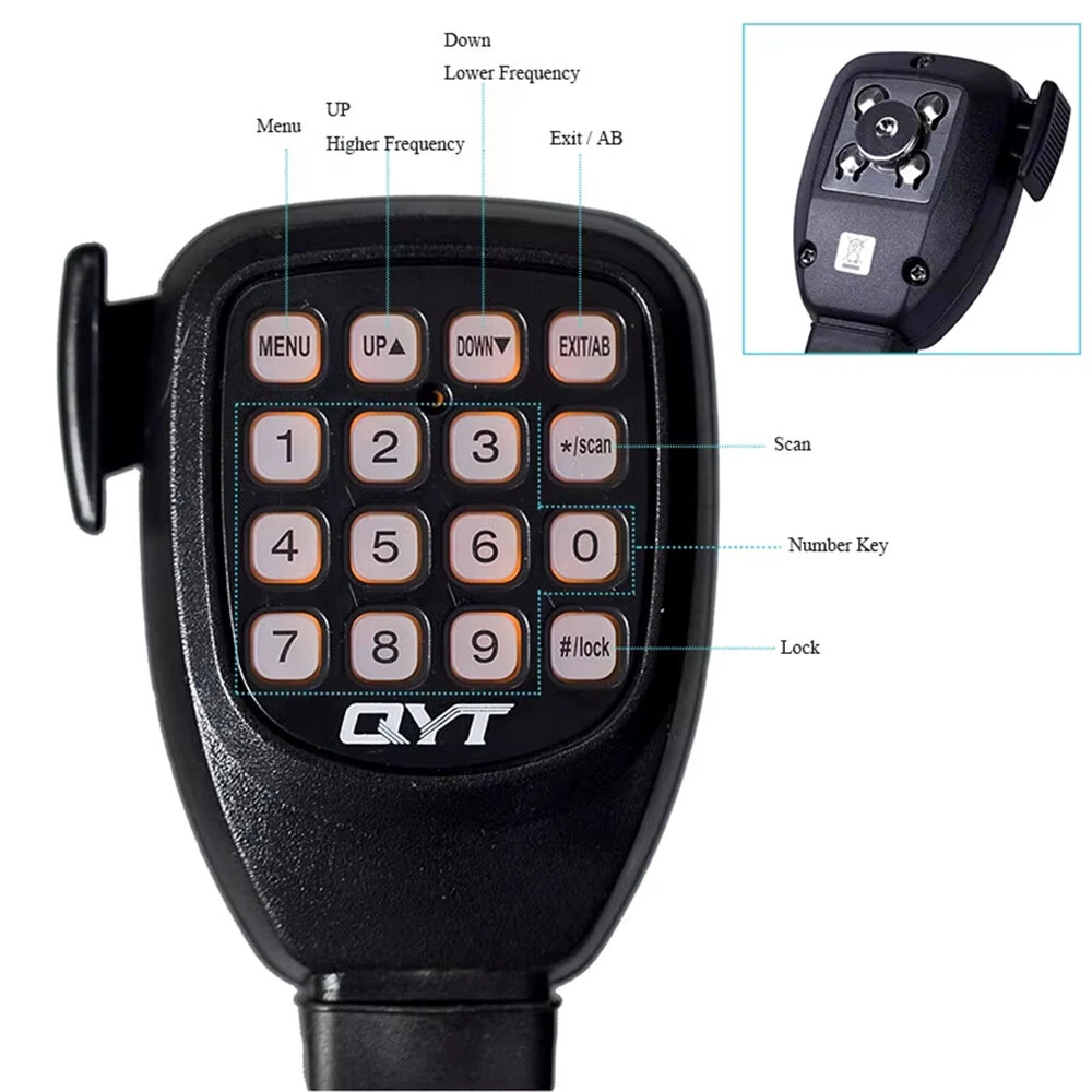 KT-8900 Mini Dual Band Mobile Transceiver | VHF UHF 25W | Compact Two Way Radio - Image 3
