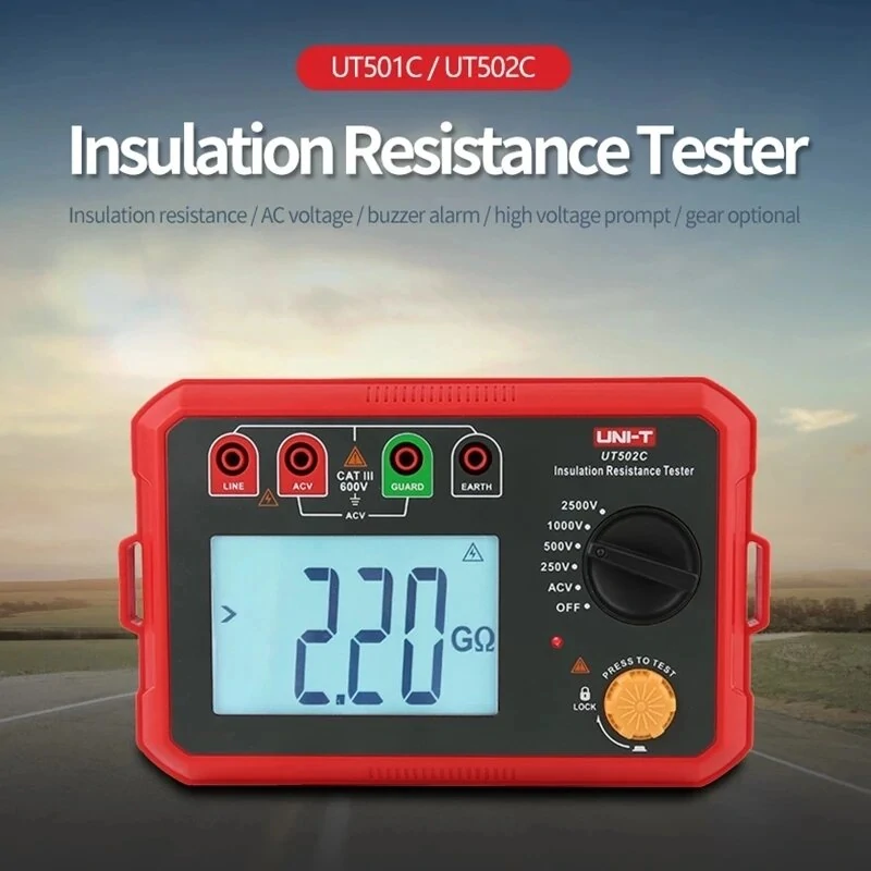 UNI-T UT502C 2500V Insulation Resistance Tester - Digital Megohmmeter | Auto Range - Image 2